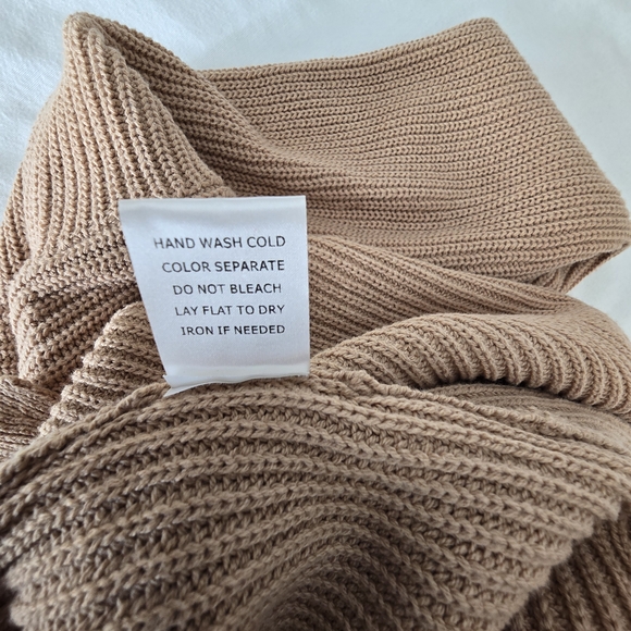 Le Lis Ribbed Knit Sweater Romper Collared Button Front Cozy Neutral Coastal Sm - Picture 8 of 11